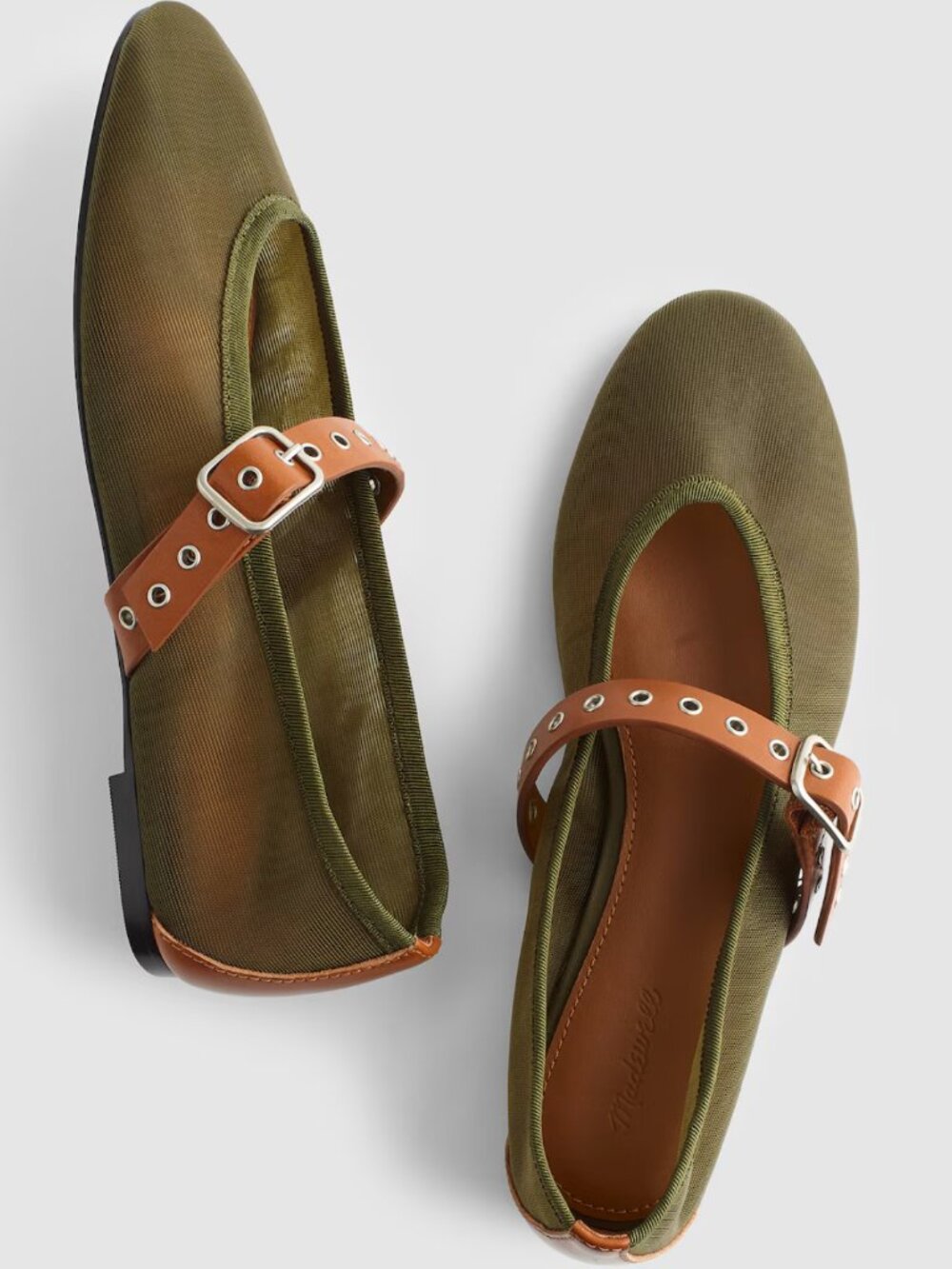 The Remy Mary Jane Flat in Safari Khaki Multi (Size 8)